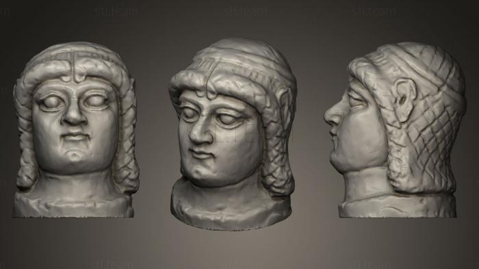 Бюсты и головы античные и исторические Глиняная фигурка женской головы
