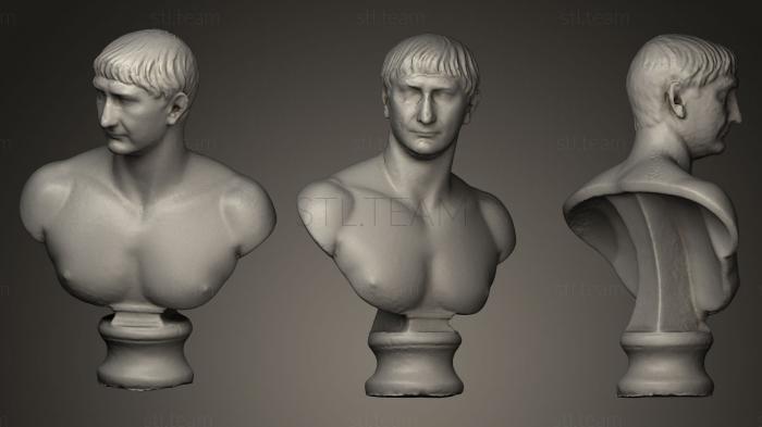 3D модель Мраморный портрет Микеланджело, бюст Траяна (STL)