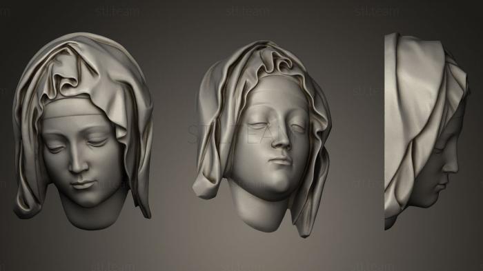 Бюсты и головы античные и исторические Микеланджелос Пит деталь Марии