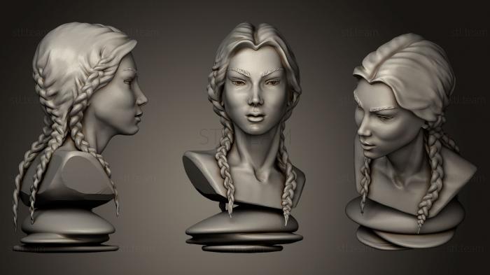 3D модель Бюст азиатской девушки (STL)
