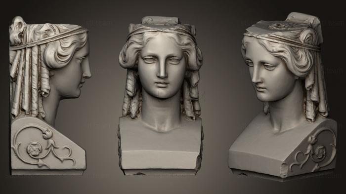 Бюсты и головы античные и исторические Женская голова герма