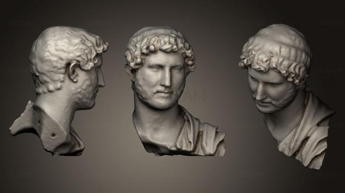 Бюсты и головы античные и исторические Мраморный бюст императора Адриана