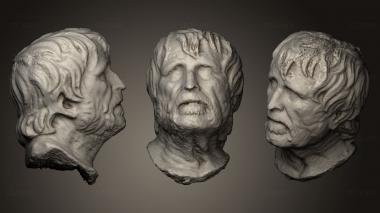 3D модель Мраморная голова старика (STL)