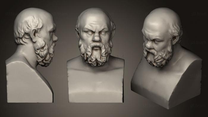3D модель Скульптура Сократа герма (STL)