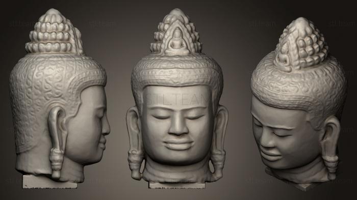 3D модель Каменная голова Авалокитешвары 12-й век (STL)
