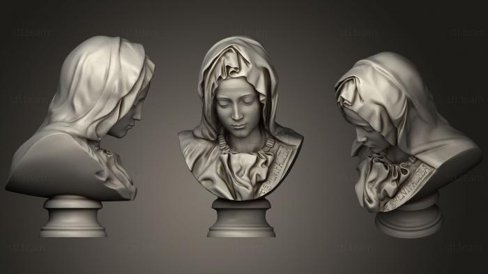 3D модель Бюст Марии (из Пьеты Микеланджело) (STL)