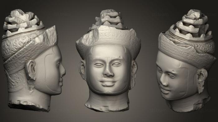 Бюсты и головы античные и исторические Голова с изображения Вишну в начале 9 века н.э.