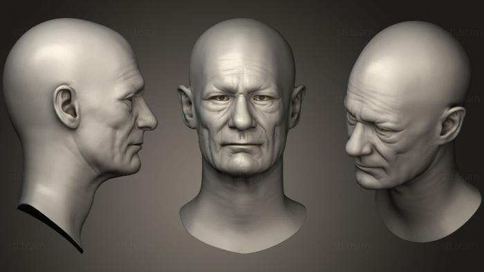 3D модель Скульптура мужской головы 03 (STL)