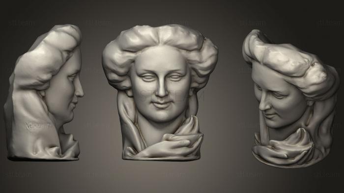 Бюсты и головы античные и исторические Статуя Мориса Хроуэта с женской головой