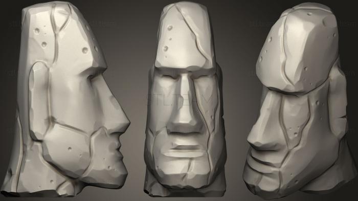3D модель Ракетная Свинья Игры Каменная Голова (STL)