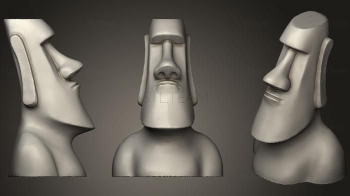 3D модель Оптимизированный режим вазы Moai Planter Vase (STL)