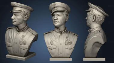 3D модель Бюст военного (STL)