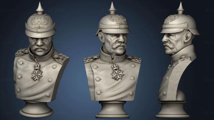 3D модель Бюст прусского генерала (STL)