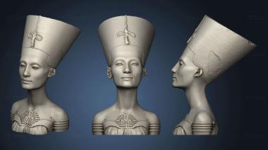 3D модель Бюст королевы Египта в Цветочном Горшке (STL)