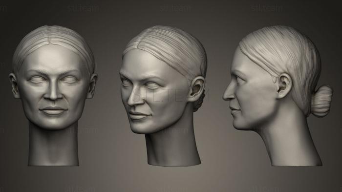 3D модель Длинная шея Александрии Окасио Кортес (STL)