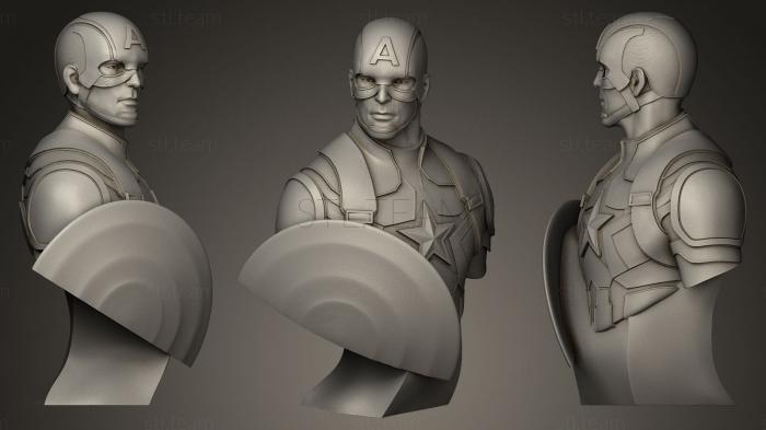 3D модель Капитан Америка со щитом (STL)