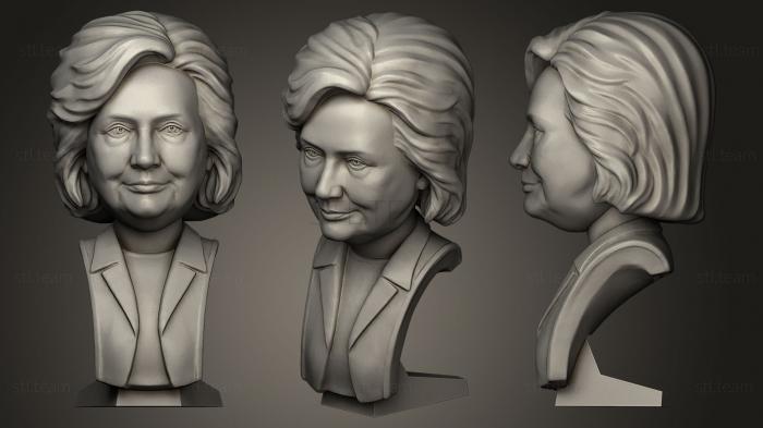 3D модель Портрет Хиллари Клинтон (STL)