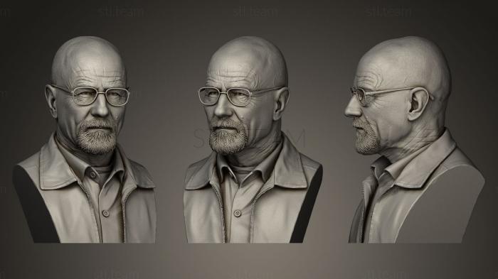 3D модель Мистер Уайт в очках из сериала во все тяжкие (STL)