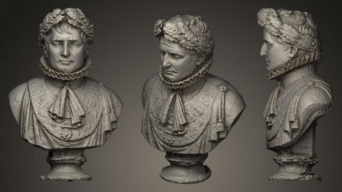 Бюсты и барельефы известных личностей Наполеон с круглым подиумом