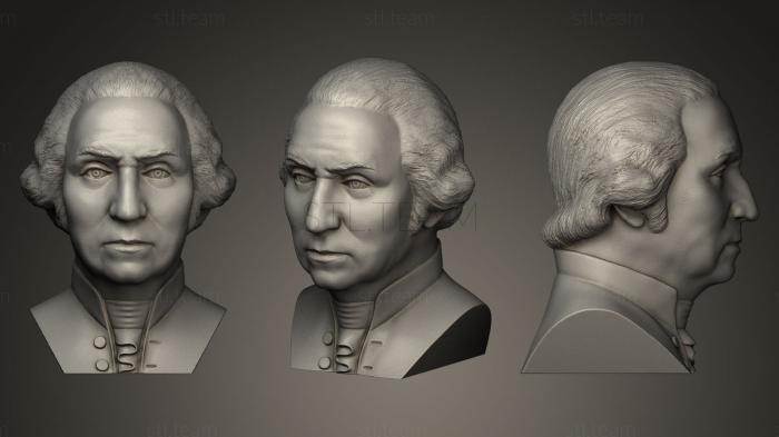 Бюсты и барельефы известных личностей Бюст Джорджа Вашингтона для 3D