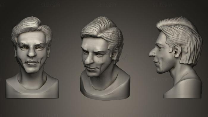 3D модель Бюст Шарух Хана с лицом (STL)