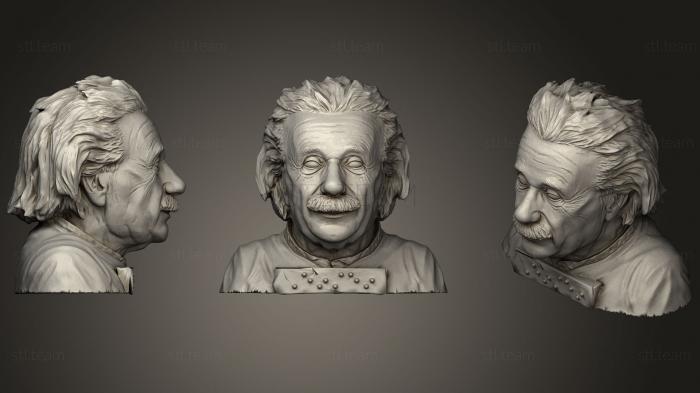 3D модель Эйнштейн с шрифтом Брайля (STL)