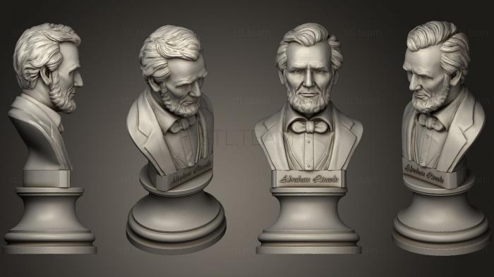 Бюсты и барельефы известных личностей 3D скульптура Авраама Линкольна