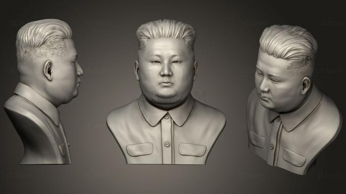Бюсты и барельефы известных личностей 3D скульптура Ким Чен Ин