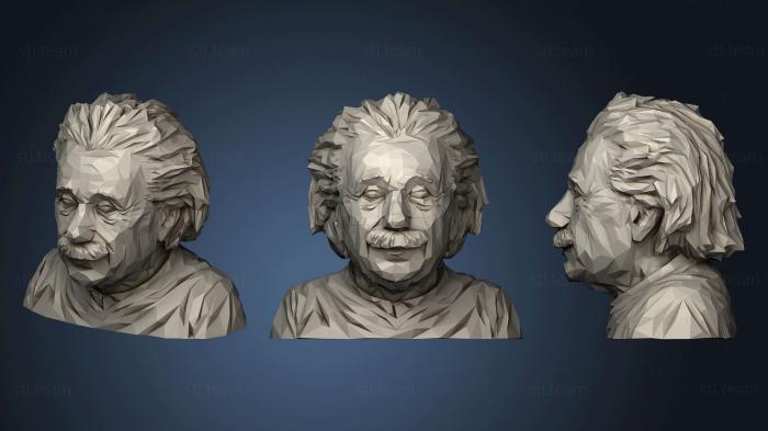 3D модель Низкополигональный Альберт Эйнштейн (STL)