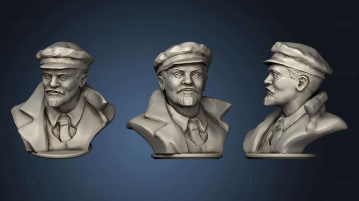 3D модель Бюст Ленина в кепке (STL)