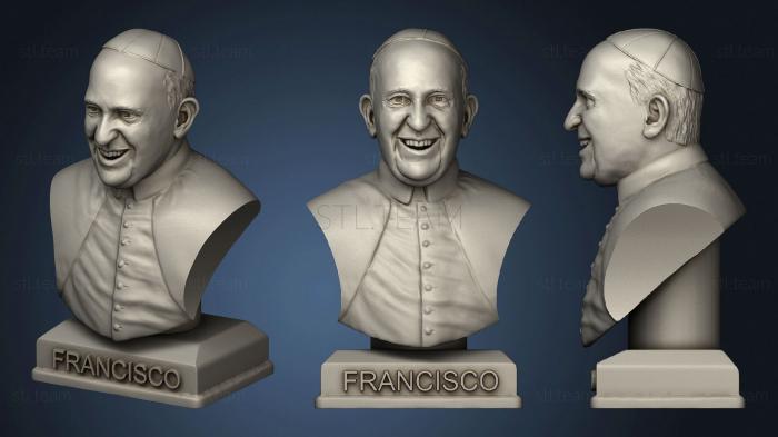 3D модель Бюст папы Франциско (STL)