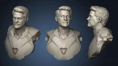 3D модель Бюст Тони Старка (С Доспехами Железного Человека из Мстителей Эндшпиль) (STL)
