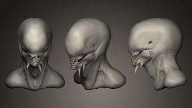 3D модель Голова существа с глиной (STL)