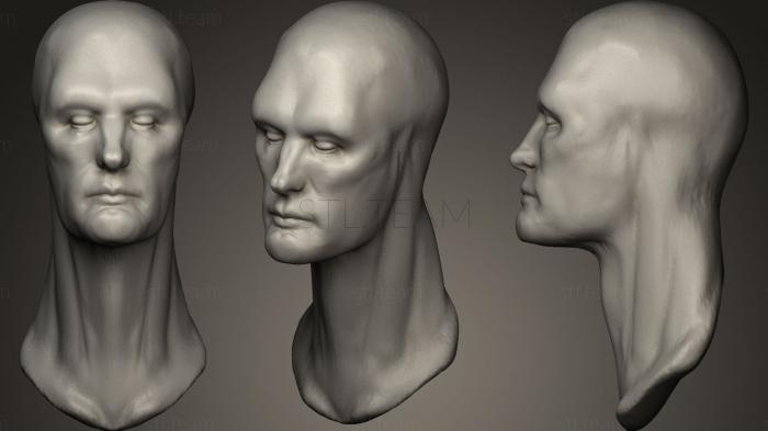 3D модель Голова человека с длинной шеей (STL)