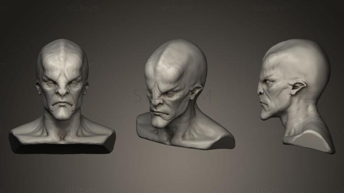 Бюсты монстры и герои Скульптура головы инопланетянина 2