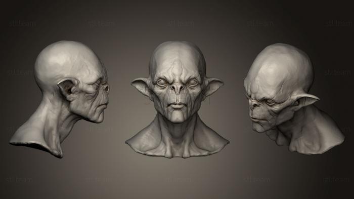 Бюсты монстры и герои Скульптура головы инопланетянина 1
