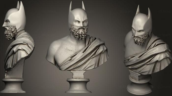Бюсты монстры и герои Греческая статуэтка Бэтмена и Росомахи1