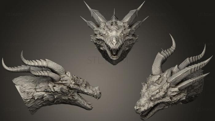 Скульптура Головы дракона 02