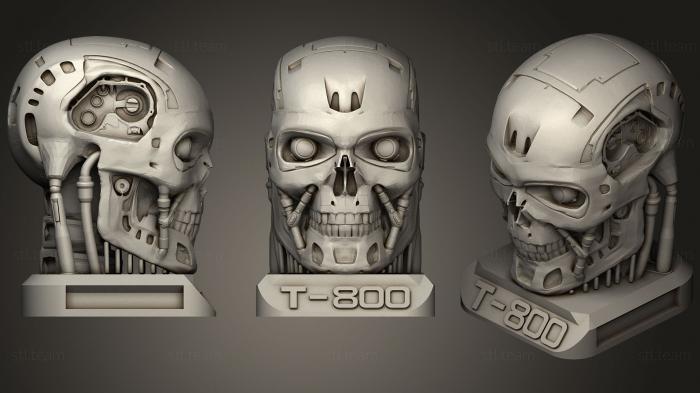 T800 Гладкий терминатор Endoskull P с основанием