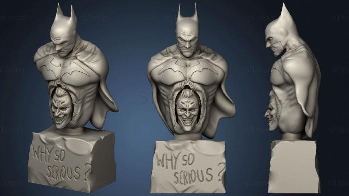 3D модель Бюст Бэтмена и Джокера (STL)