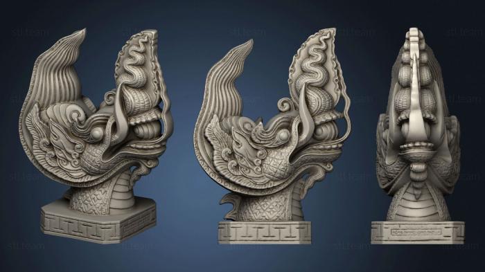 3D модель Голова дракона на подиуме (STL)