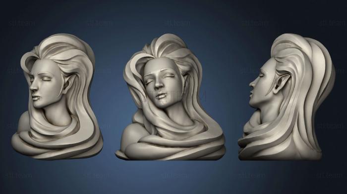 3D модель Бюст девушки-вампира (STL)