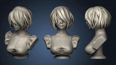 3D модель 2B Бюст девушки (STL)