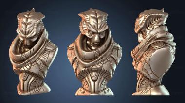 3D модель Бюст инопланетного охотника за головами (STL)