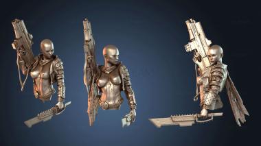 3D модель Апокалиптическое влечение Бюст Клаудии Болд SFW (STL)