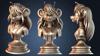 3D модель Карабин Бюст Байкер Мисер с Марсианского пьедестала (STL)