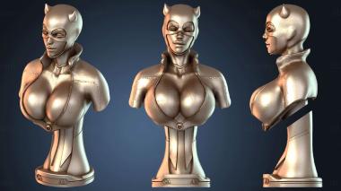 3D модель Бюст Женщины-кошки Перекованный Корте (STL)