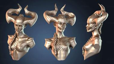 3D модель Элегантный бюст демонической девушки (STL)