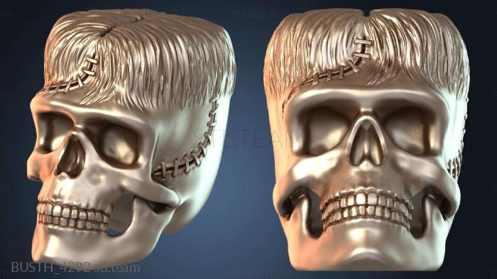 Бюсты монстры и герои Череп Франкена