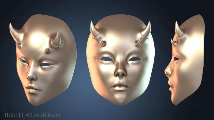 Бюсты монстры и герои Гейша Дьявол гейша маска